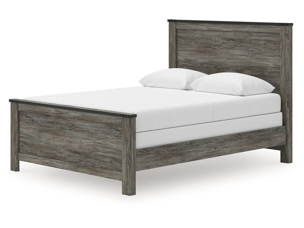 Frandern Black/Gray Queen Panel Bed
