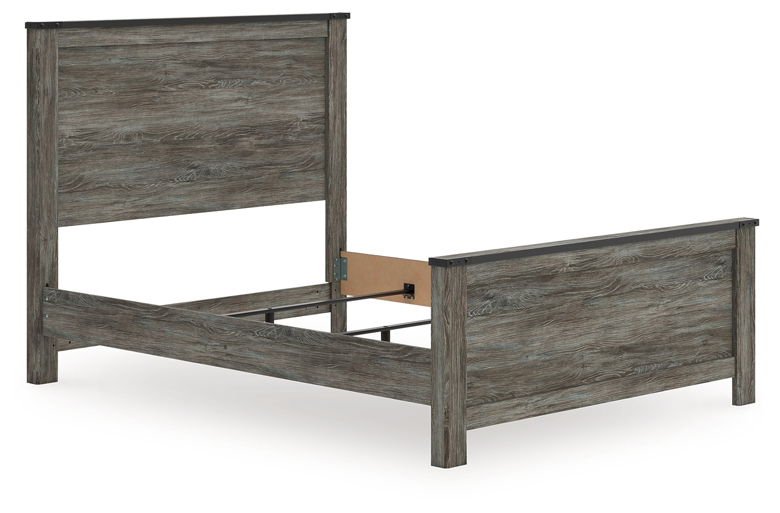 Frandern Black/Gray Queen Panel Bed