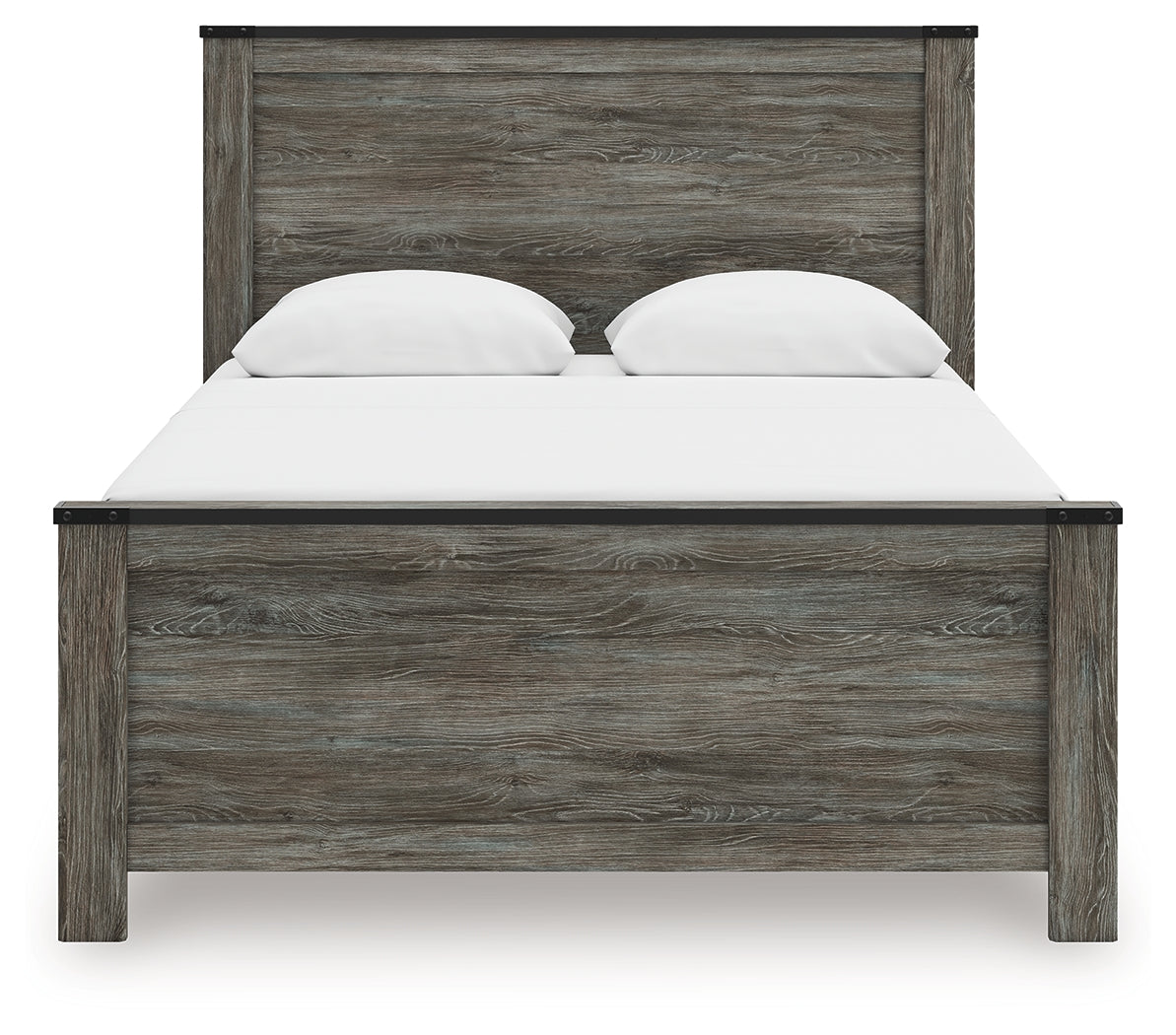 Frandern Black/Gray Queen Panel Bed
