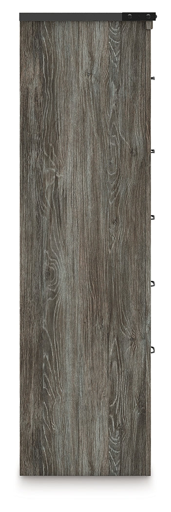 Frandern Gray Five Drawer Chest