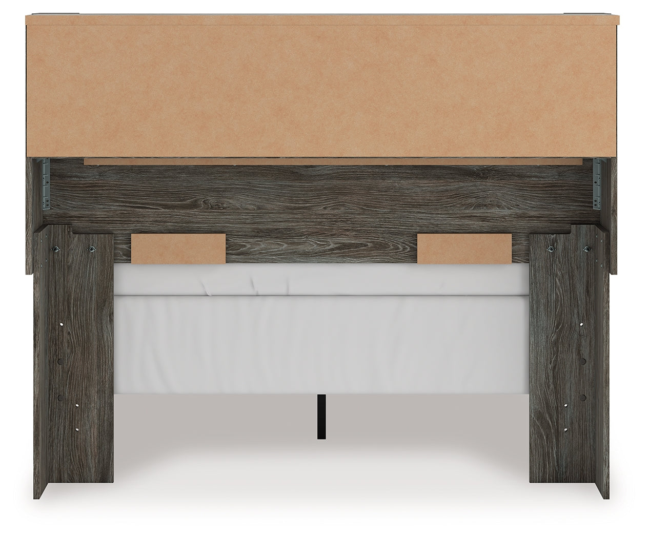 Frandern Gray Full Bookcase Bed, Dresser and Mirror