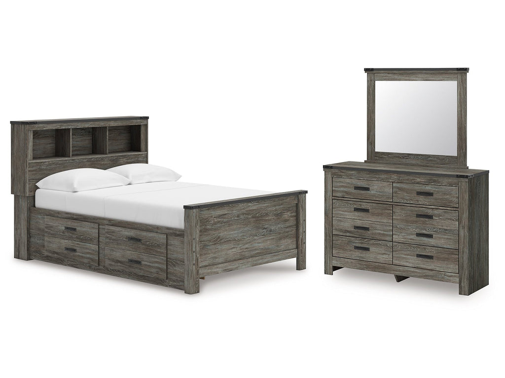 Frandern Full Bookcase Bed, Gray