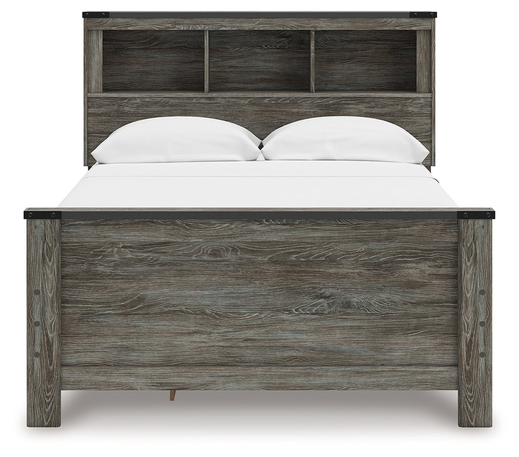 Frandern Full Bookcase Bed, Gray