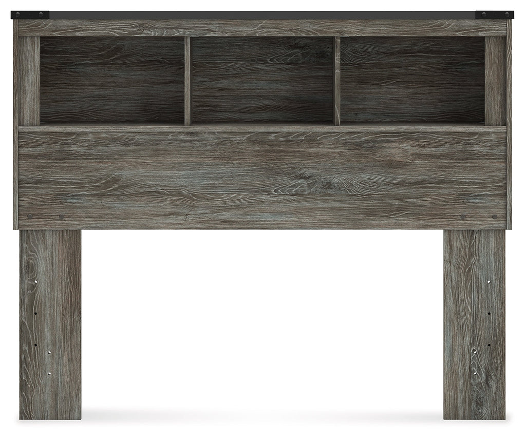 Frandern Gray Full Bookcase Headboard