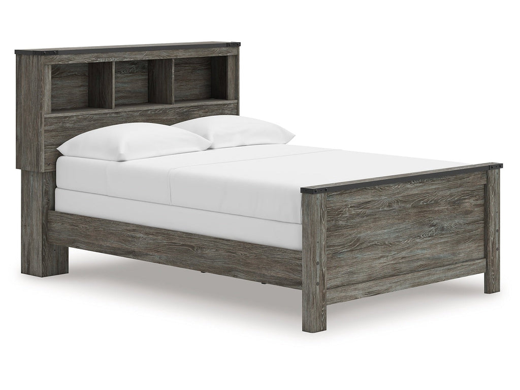 Frandern Gray Full Bookcase Panel Bed