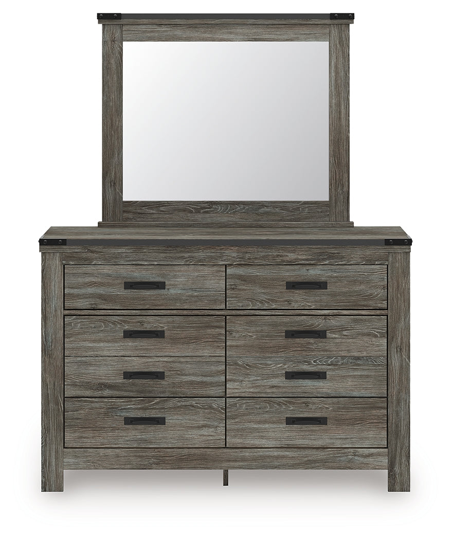 Frandern Full Bookcase Panel Bed, Gray