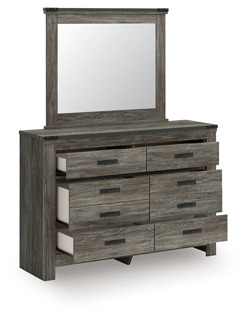 Frandern Full Bookcase Panel Bed, Gray