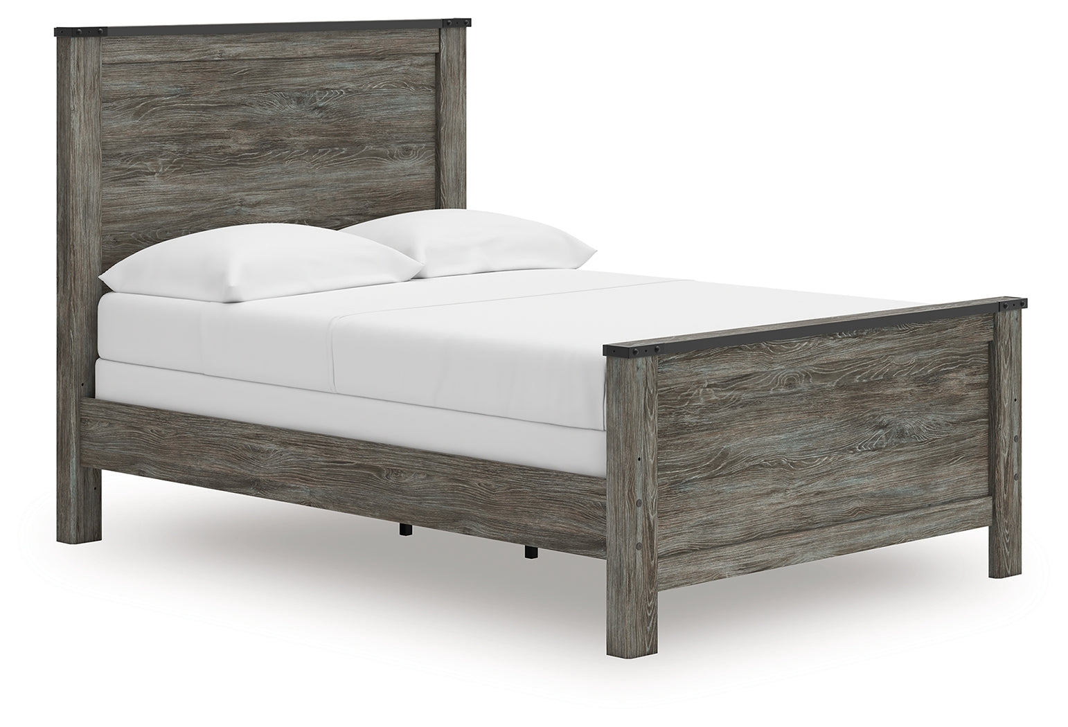 Frandern Gray Full Panel Bed, Dresser and Mirror