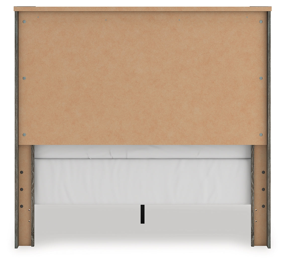 Frandern Gray Full Panel Bed, Dresser and Mirror