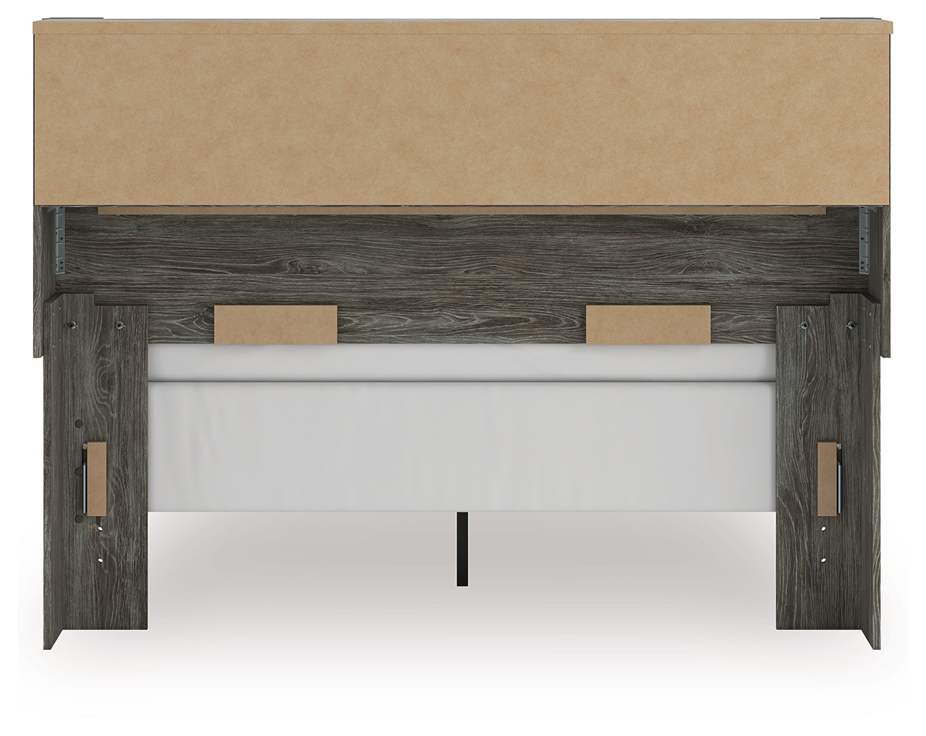 Frandern Gray Queen Bookcase Bed, Dresser and Mirror