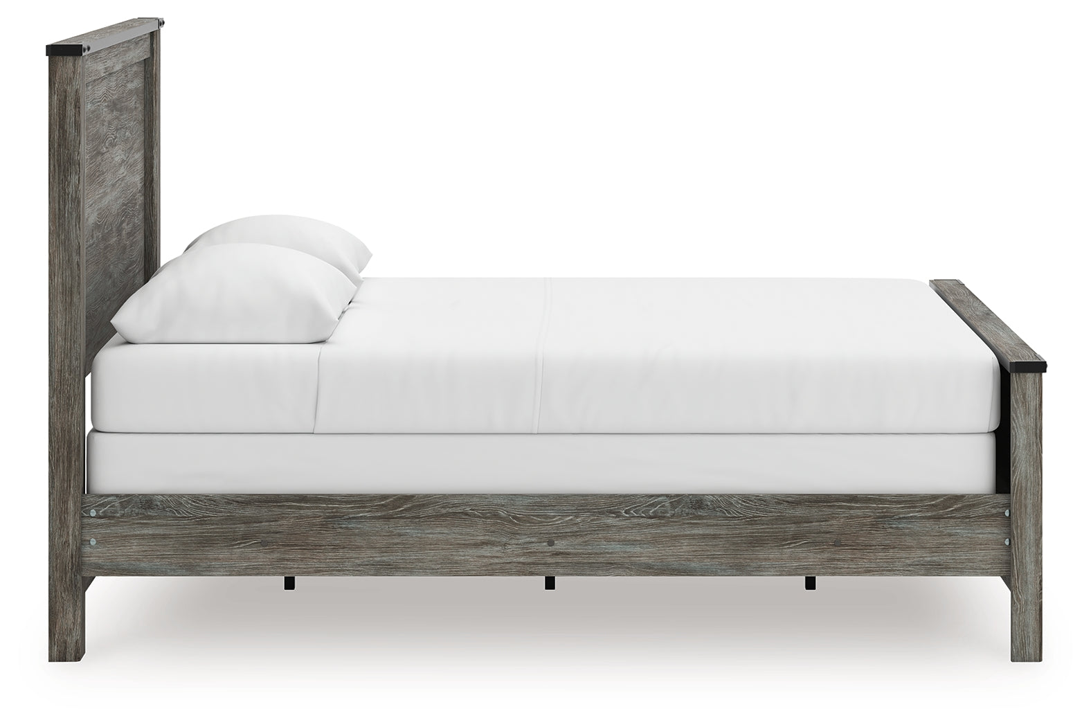 Frandern Queen Panel Bed, Dresser, Mirror, Chest and 2 Nightstands, Gray