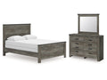 Frandern Gray Queen Panel Bed, Dresser and Mirror