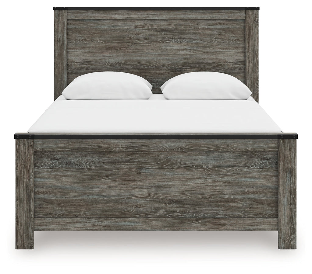 Frandern Gray Queen Panel Bed, Dresser and Mirror
