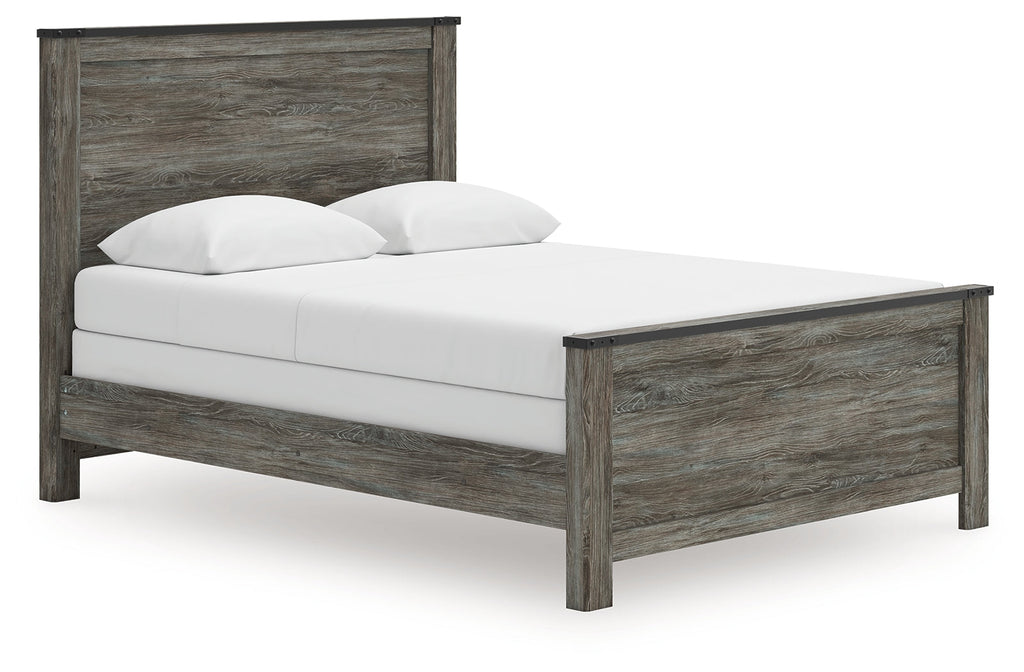 Frandern Gray Queen Panel Bed, Dresser and Mirror