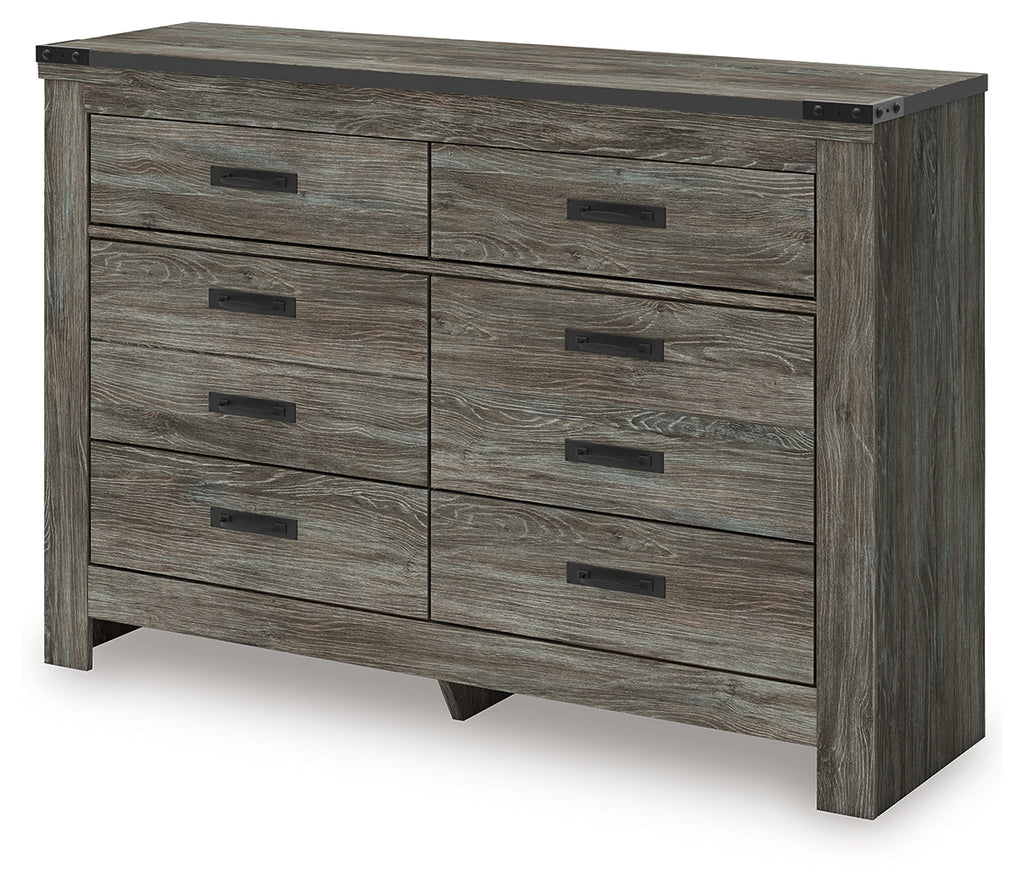 Frandern Gray Six Drawer Dresser