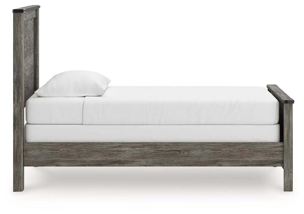 Frandern Gray Twin Panel Bed, Dresser and Mirror