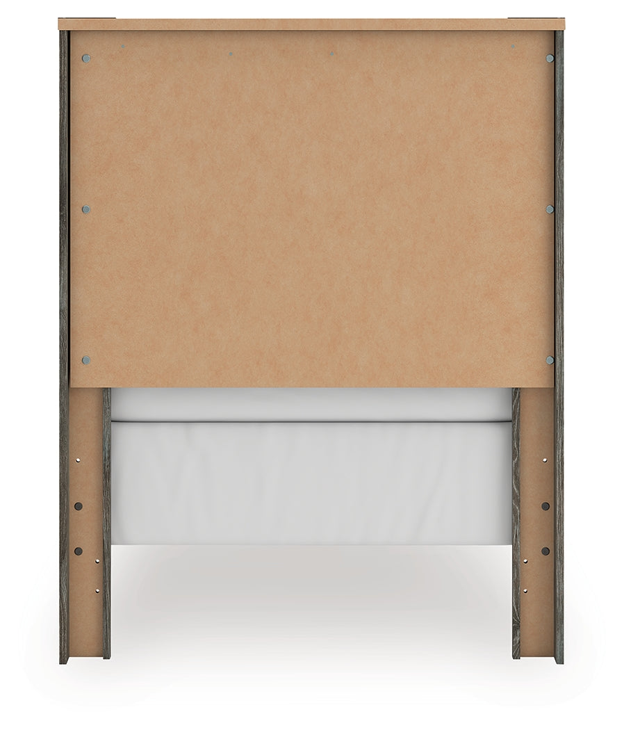 Frandern Gray Twin Panel Bed, Dresser and Mirror