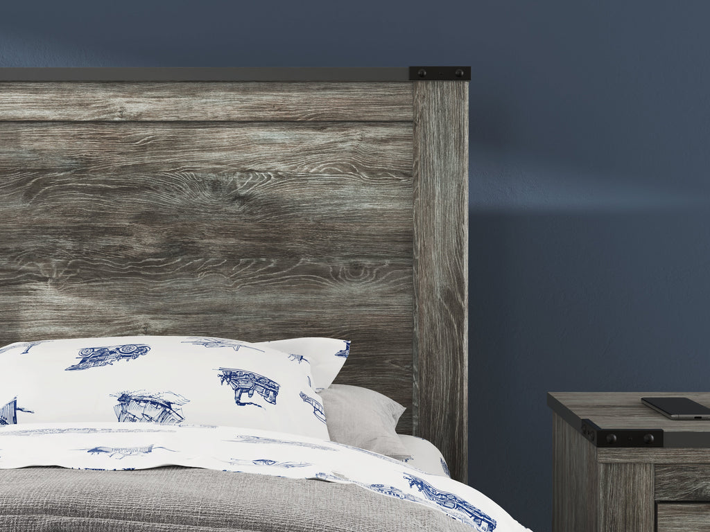 Frandern Gray Twin Panel Bed, Dresser and Mirror