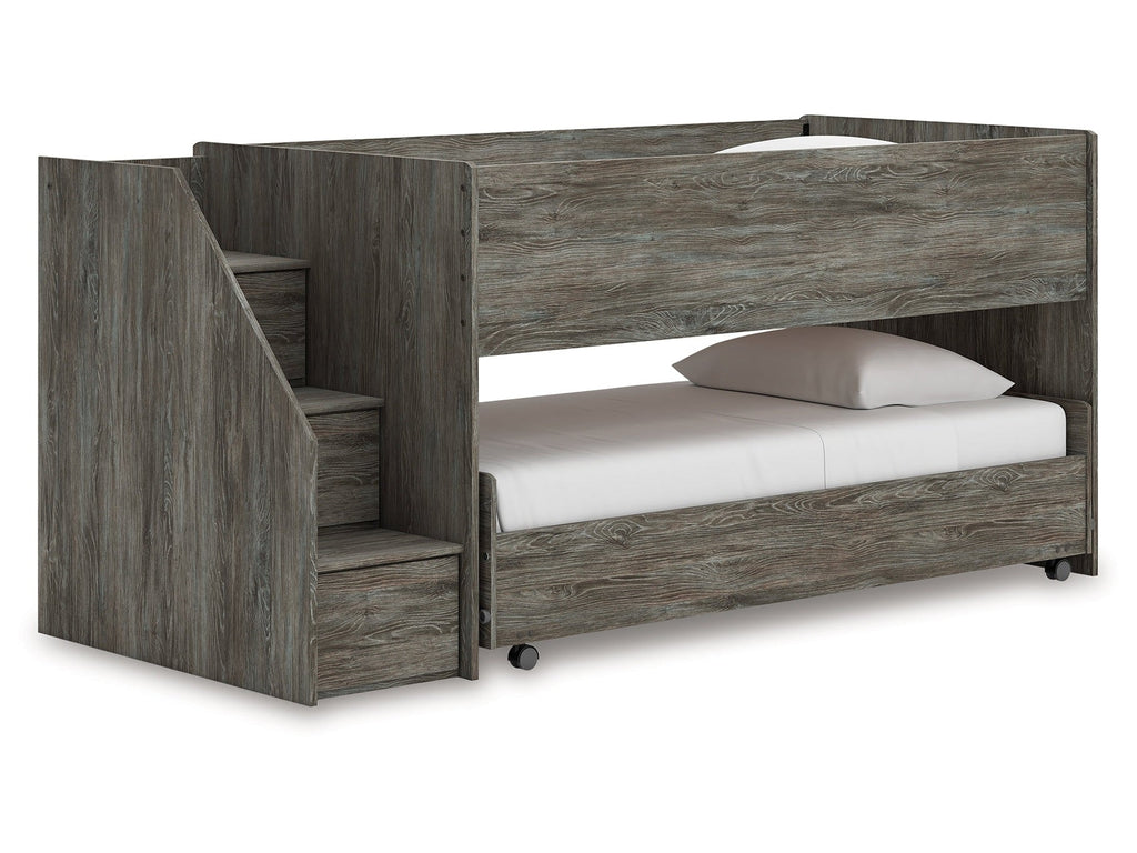 Frandern Gray Twin over Twin Loft Bed