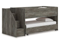 Frandern Gray Twin over Twin Loft Bed