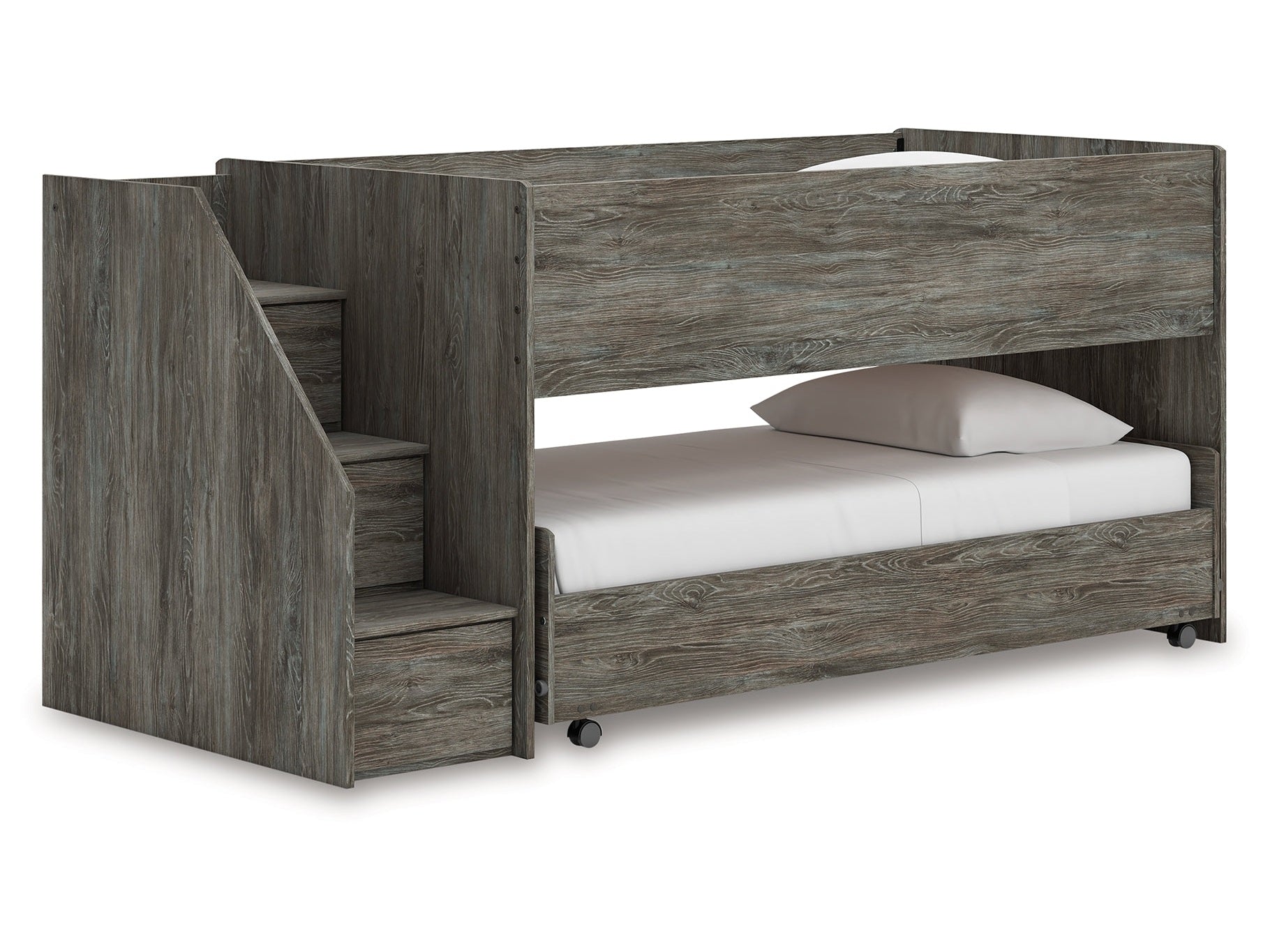Frandern Gray Twin over Twin Loft Bed