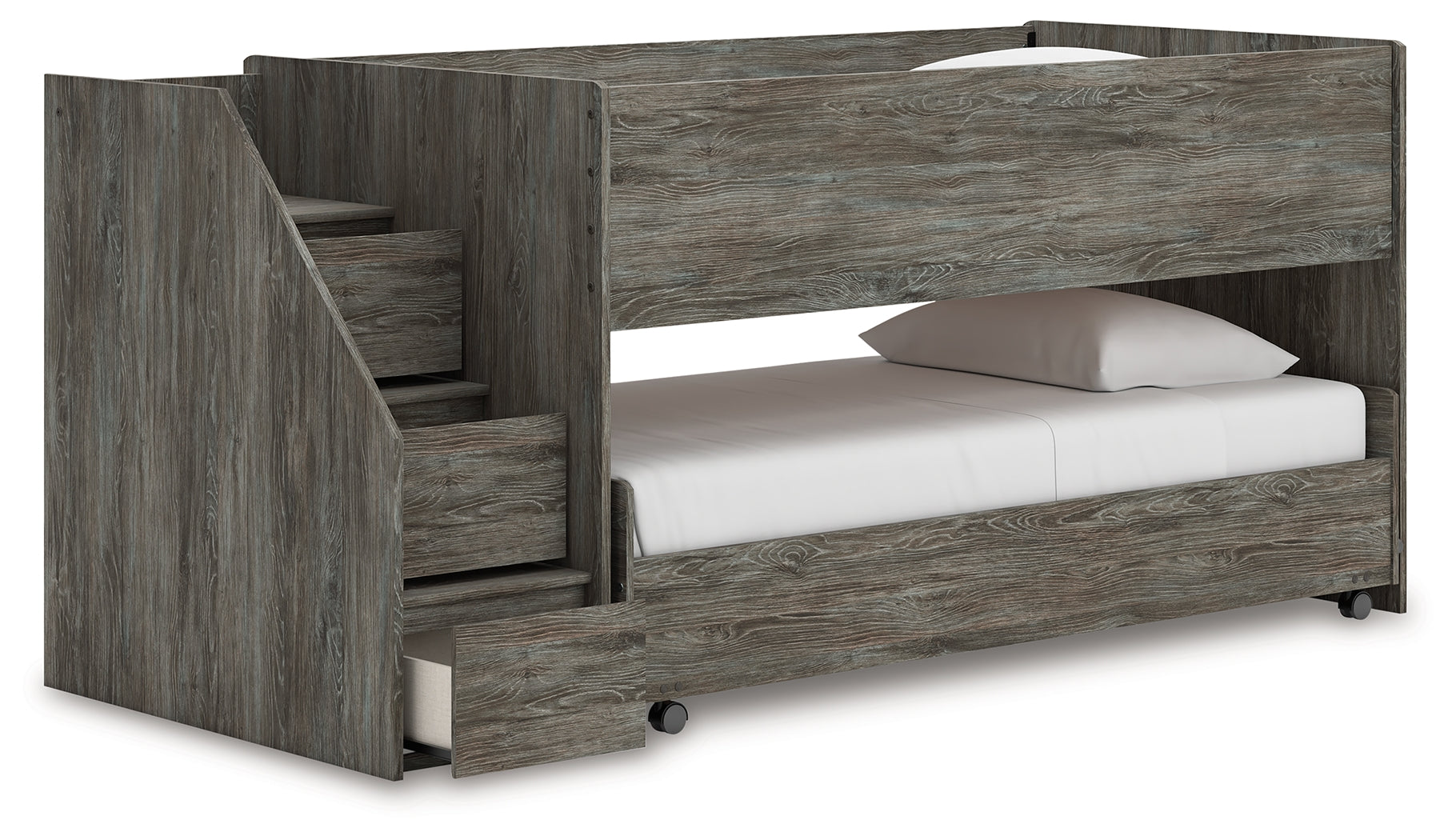Frandern Gray Twin over Twin Loft Bed