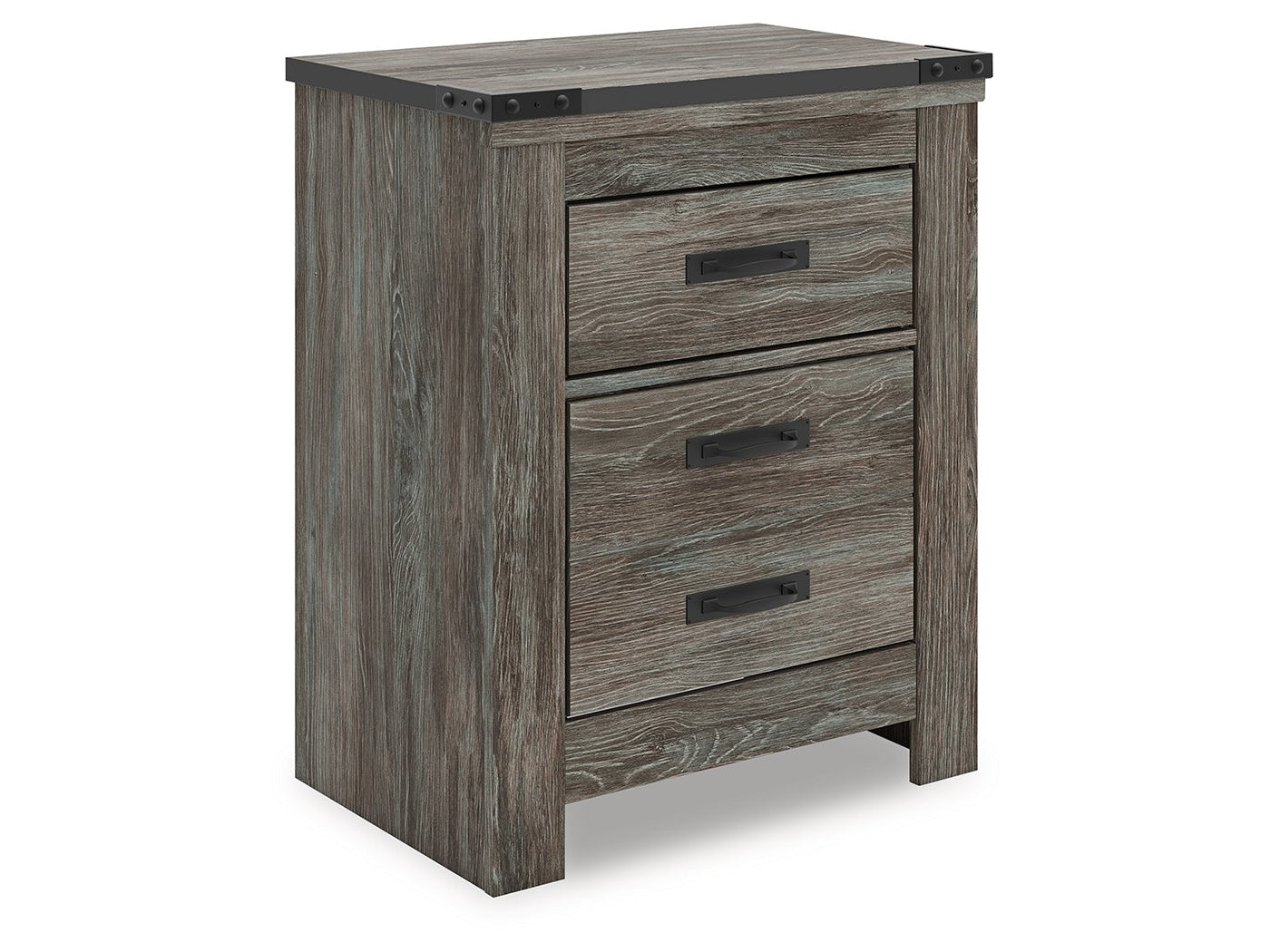 Frandern Gray Two Drawer Night Stand