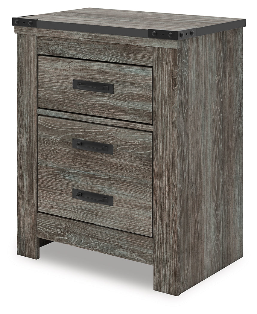Frandern Gray Two Drawer Night Stand