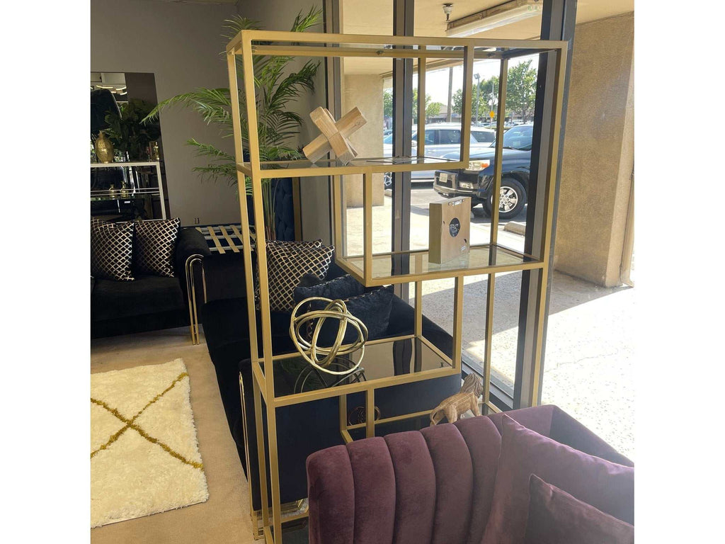 Frankwell Gold Finish Bookcase
