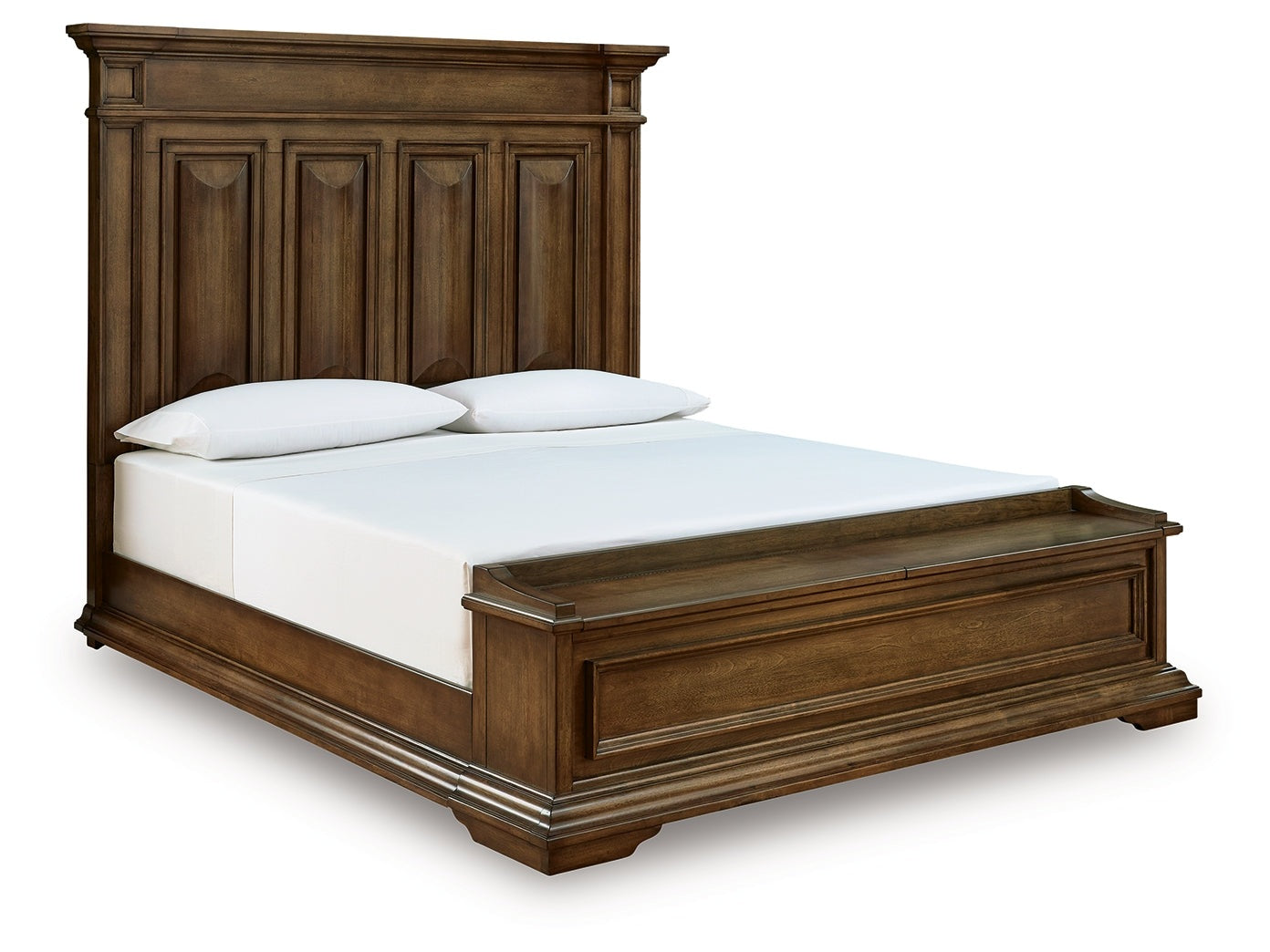 Frantanna Brown California King Panel Storage Bed