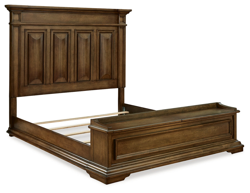 Frantanna Brown California King Panel Storage Bed