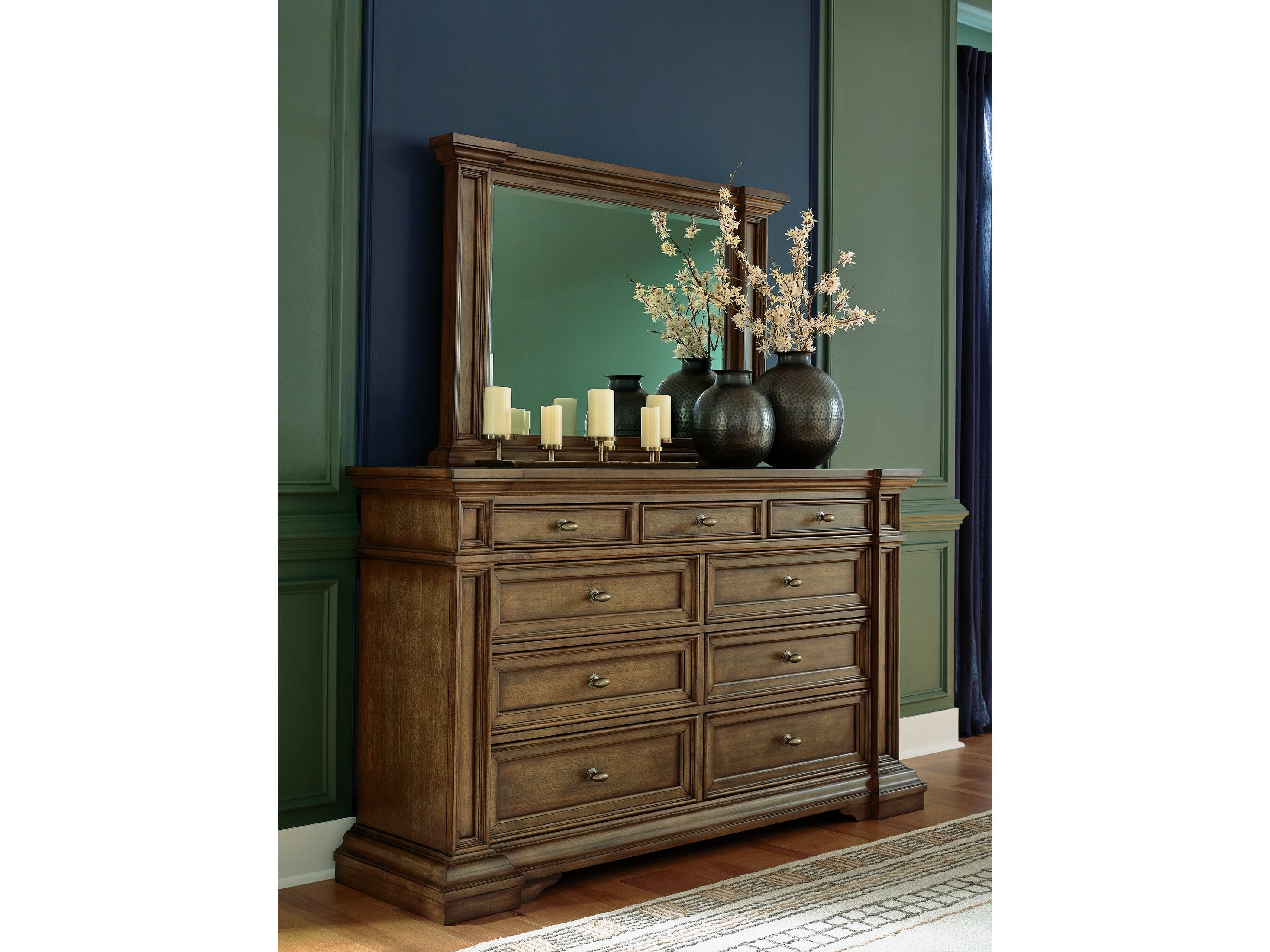 Frantanna Brown Dresser and Mirror