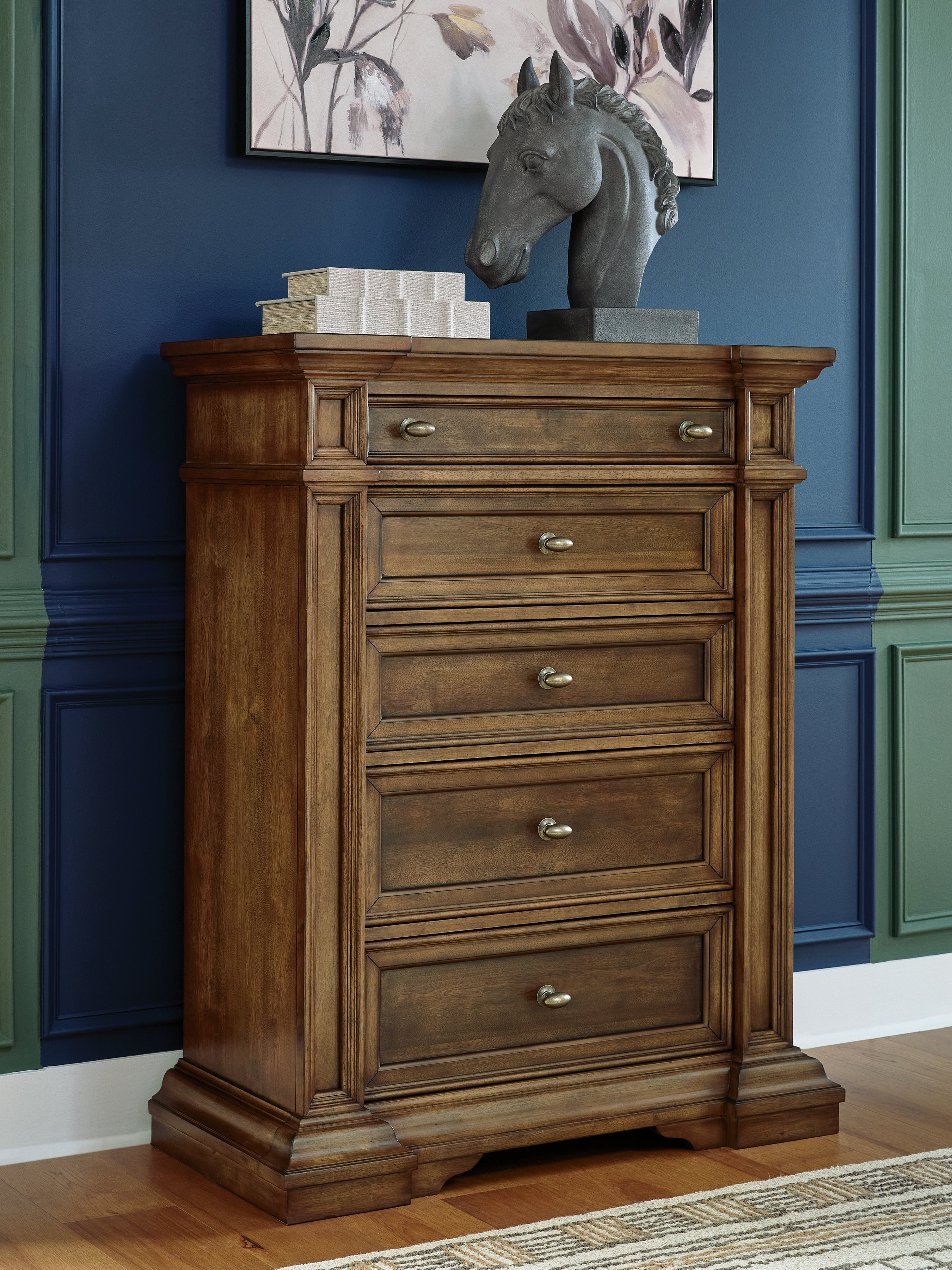 Frantanna Brown Five Drawer Chest