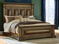 Frantanna Brown King Panel Bed