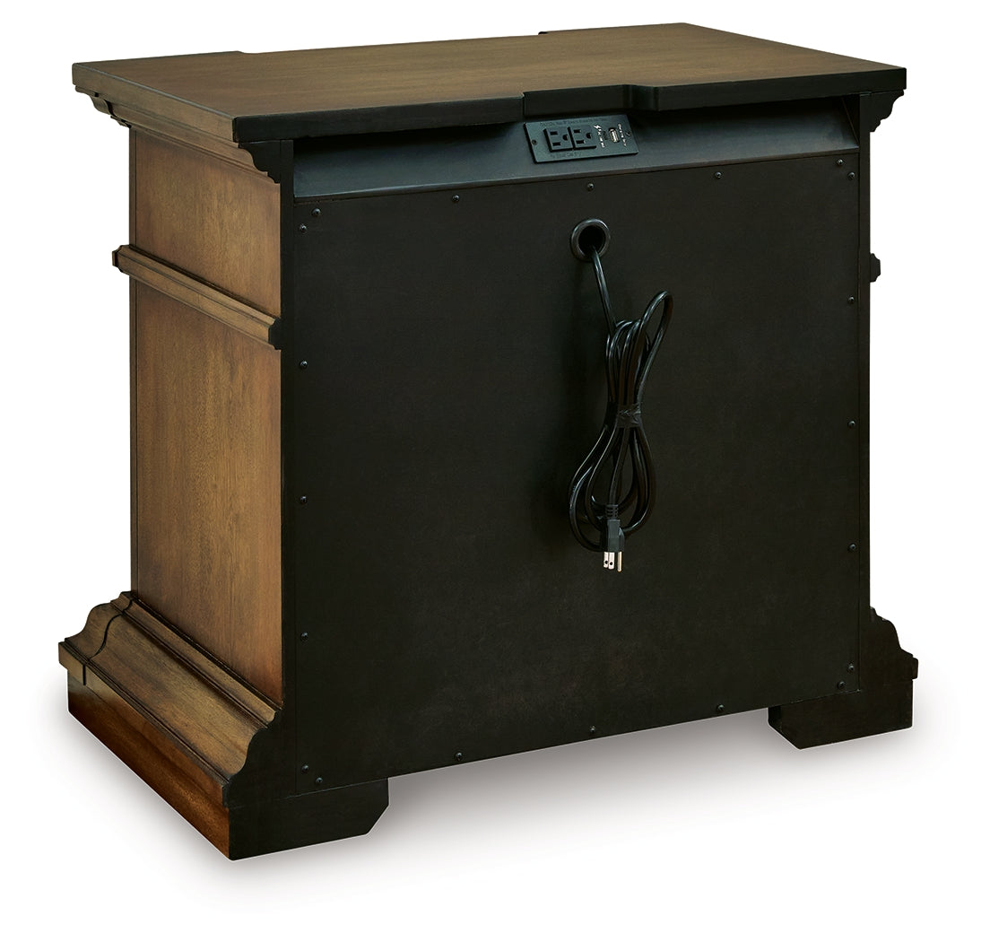 Frantanna Brown Three Drawer Night Stand