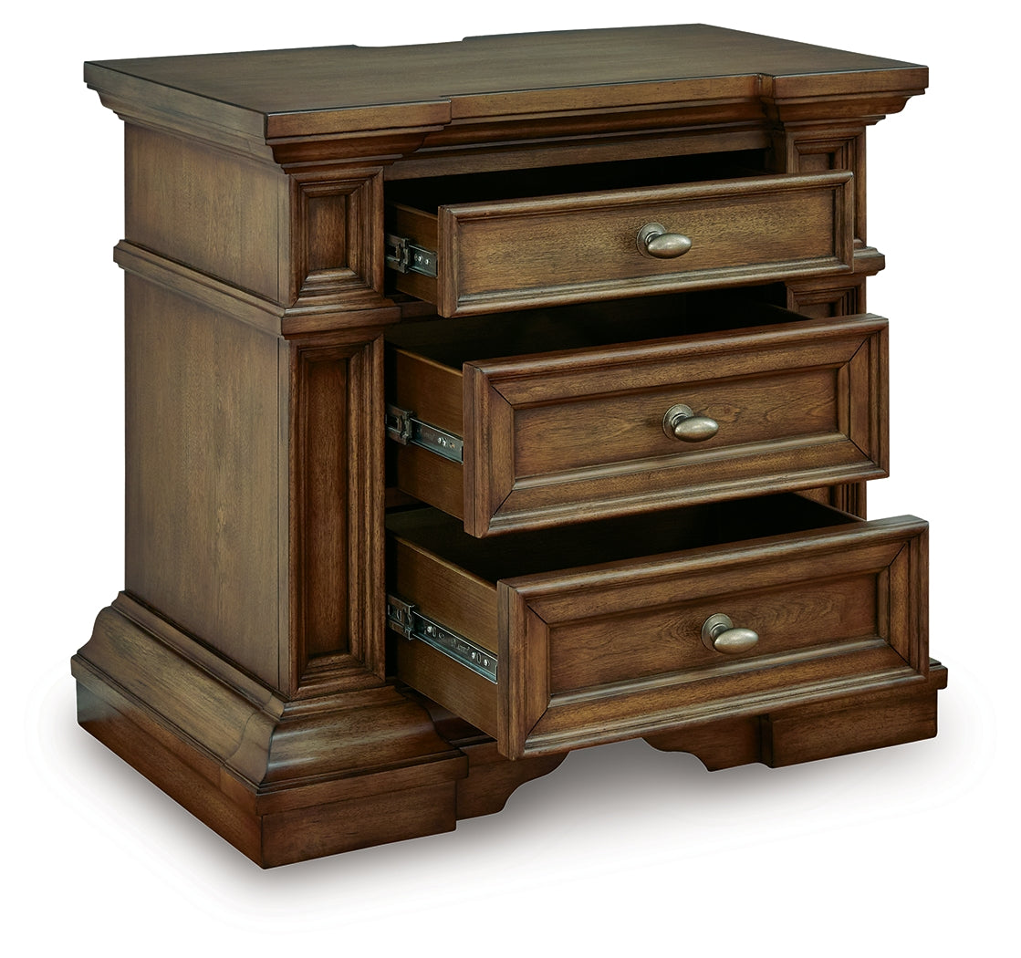 Frantanna Brown Three Drawer Night Stand