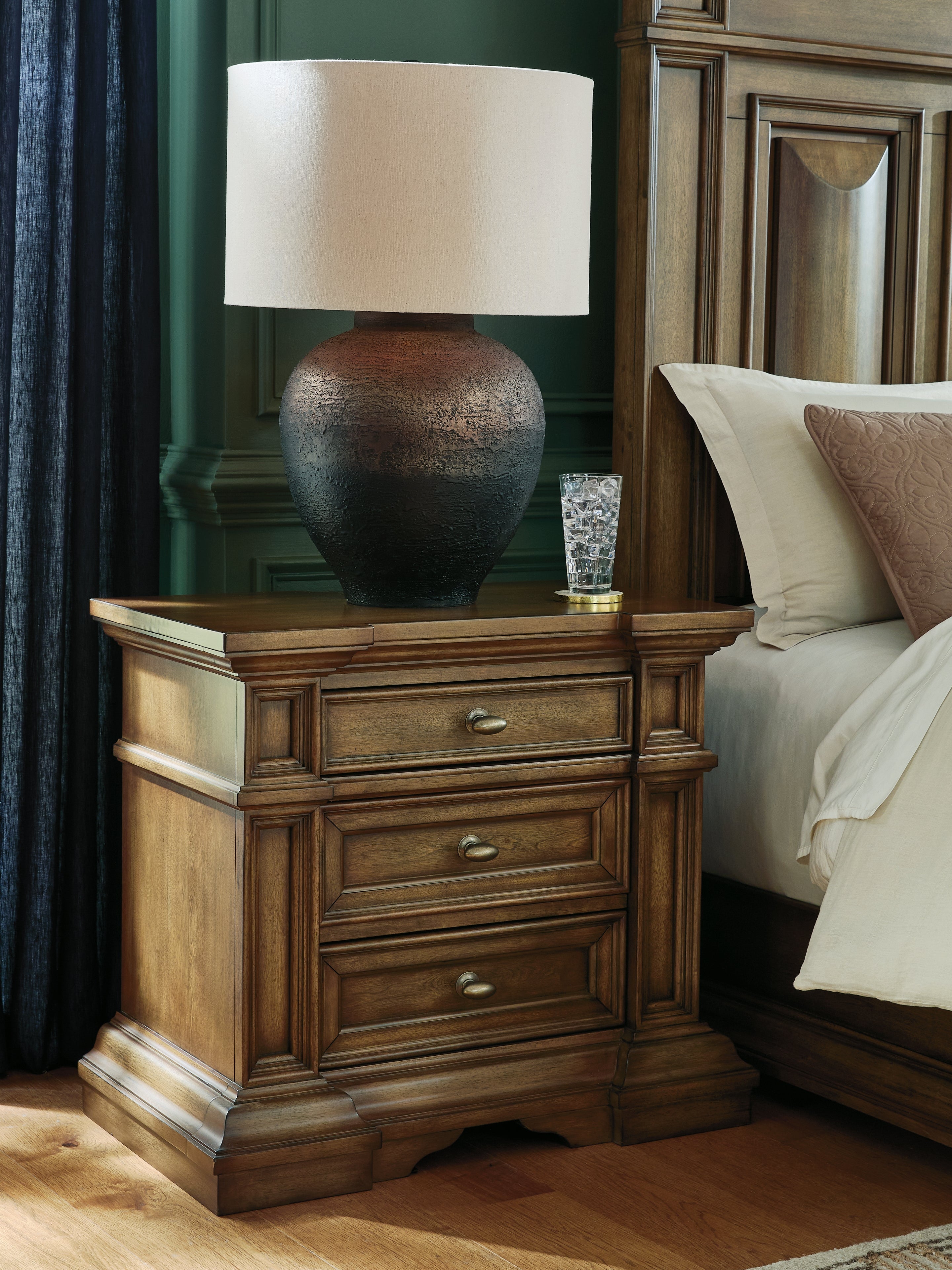 Frantanna Brown Three Drawer Night Stand