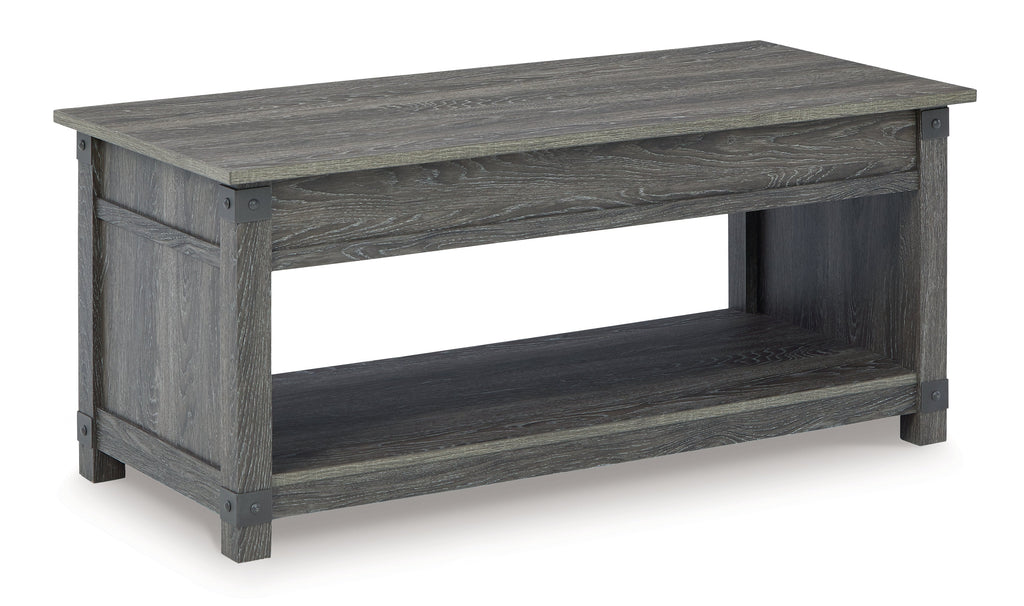 Freedan Grayish Brown Coffee Table and 2 End Tables