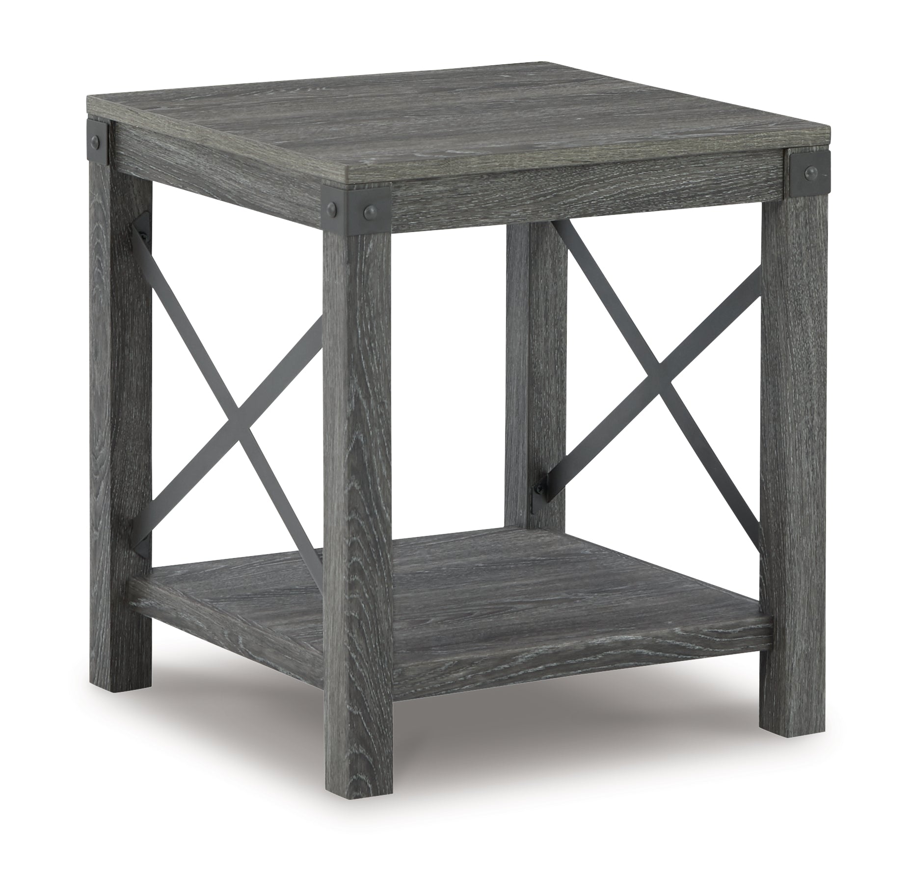 Freedan Grayish Brown Coffee Table and 2 End Tables