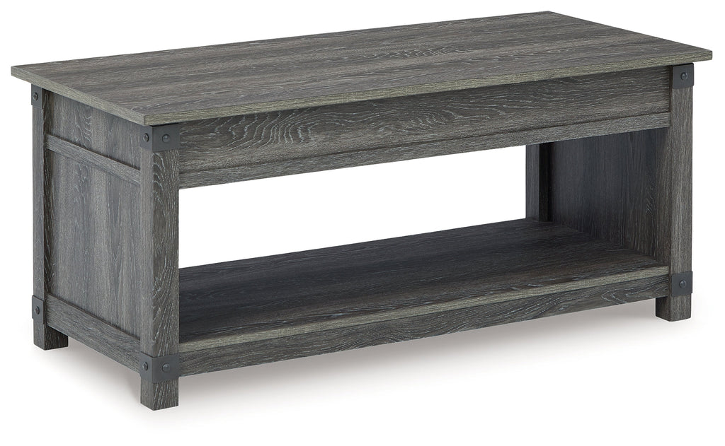 Freedan Grayish Brown Lift Top Coffee Table