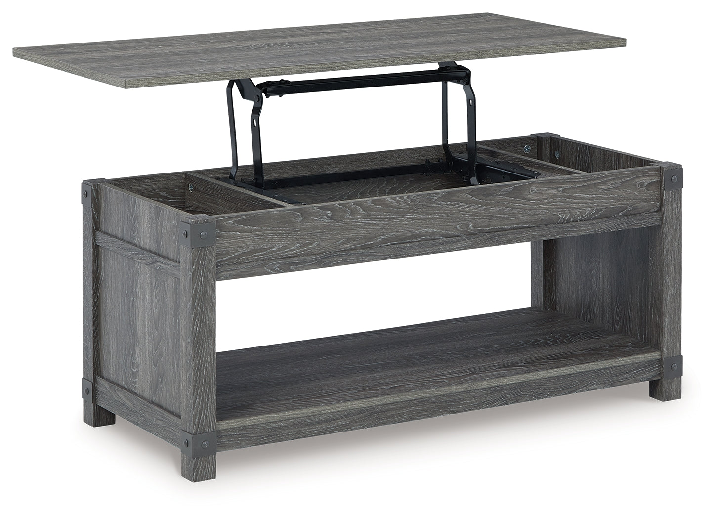 Freedan Grayish Brown Lift Top Coffee Table