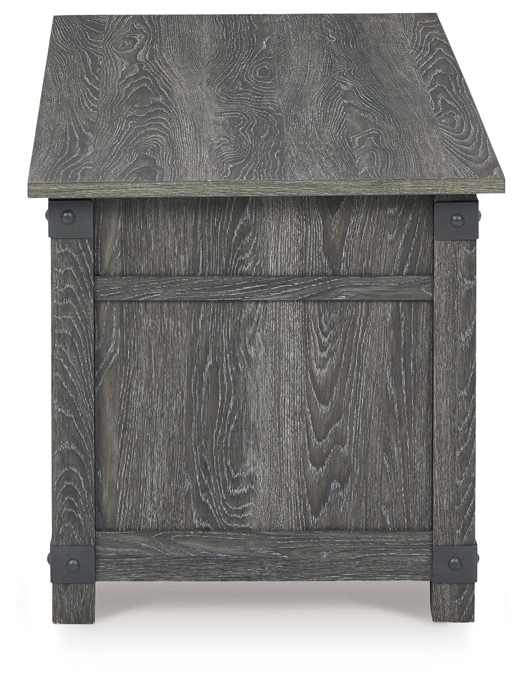 Freedan Grayish Brown Lift-top Coffee Table, 2 End Tables and Console