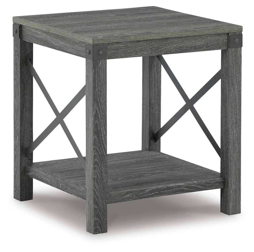 Freedan Grayish Brown Lift-top Coffee Table, 2 End Tables and Console