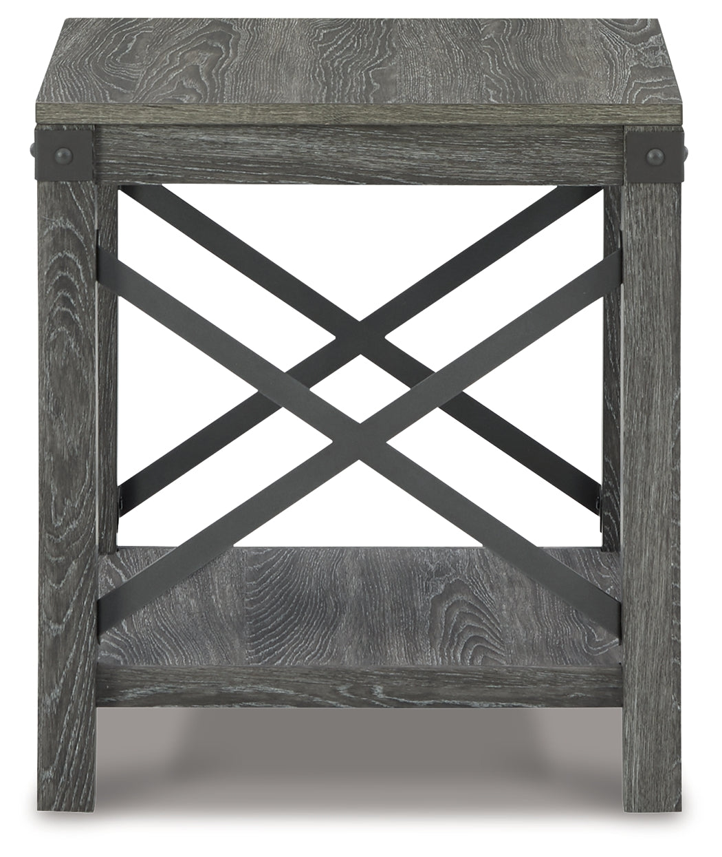 Freedan Grayish Brown Lift-top Coffee Table, 2 End Tables and Console