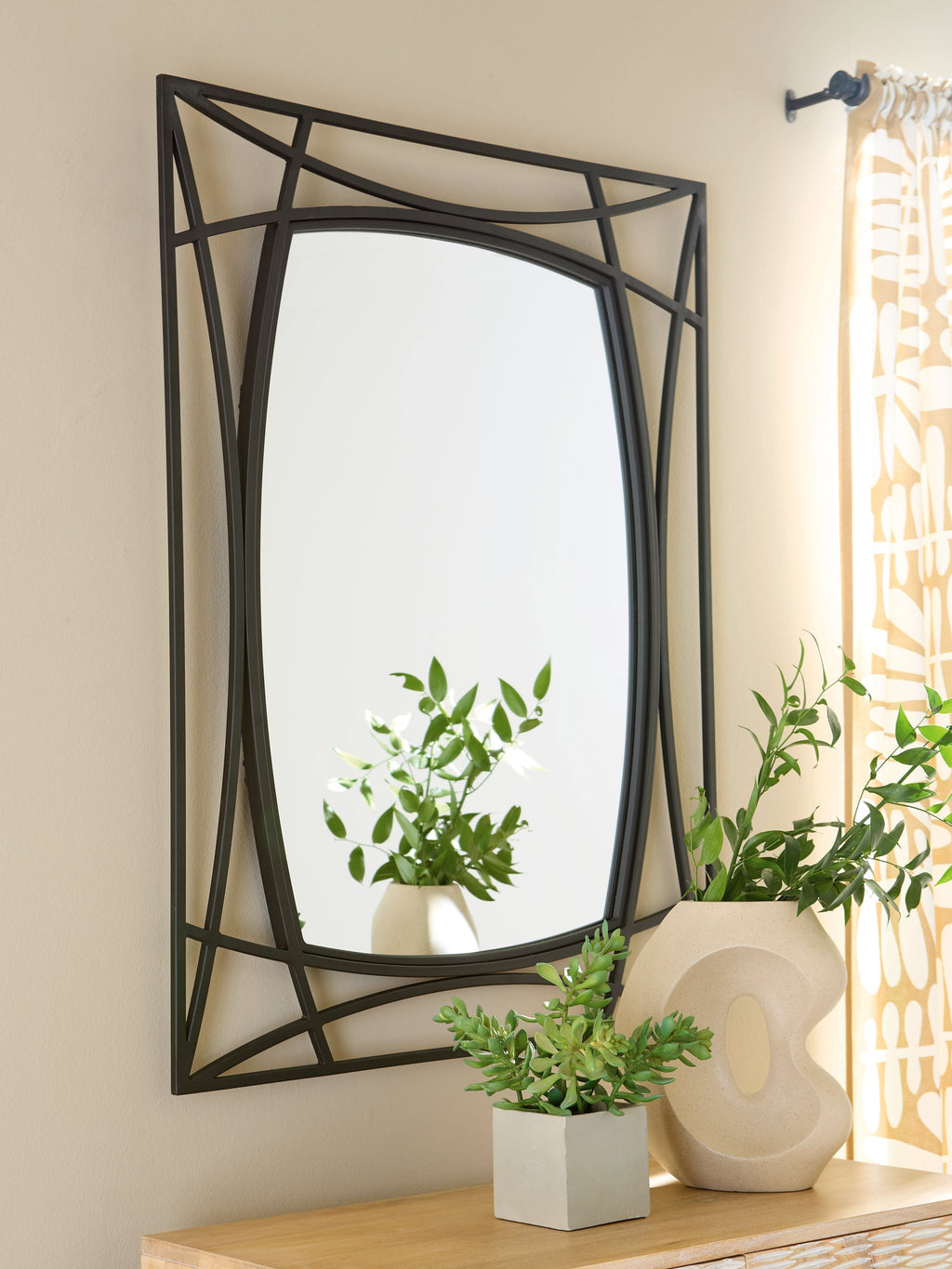 Freenville Black Accent Mirror