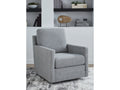 Freybourne Next-Gen Nuvella Pewter Swivel Accent Chair