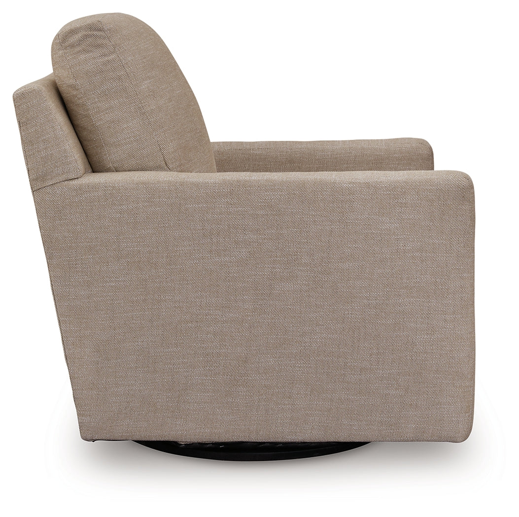 Freybourne Next-Gen Nuvella Twill Swivel Accent Chair