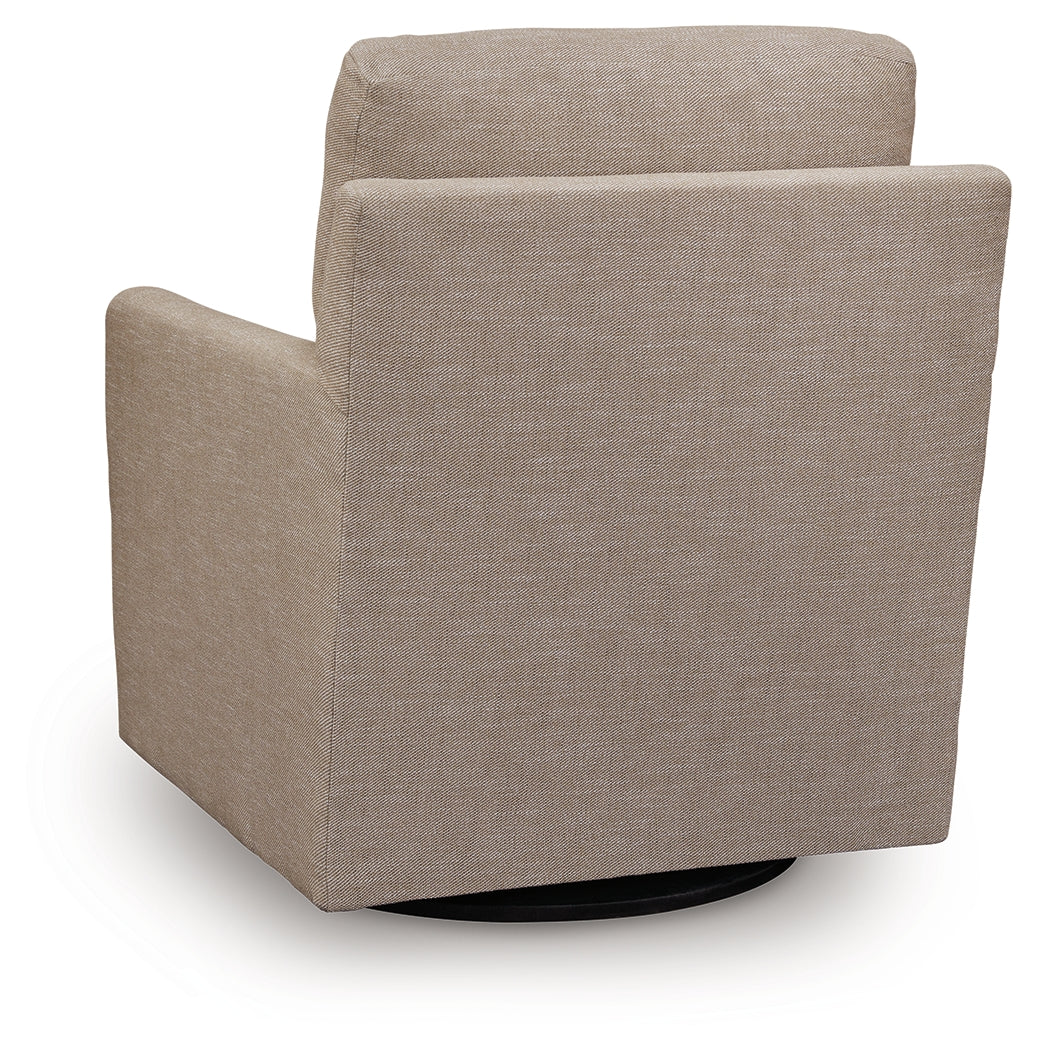 Freybourne Next-Gen Nuvella Twill Swivel Accent Chair