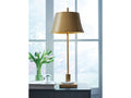Fritzburn Gold Finish/White Table Lamp