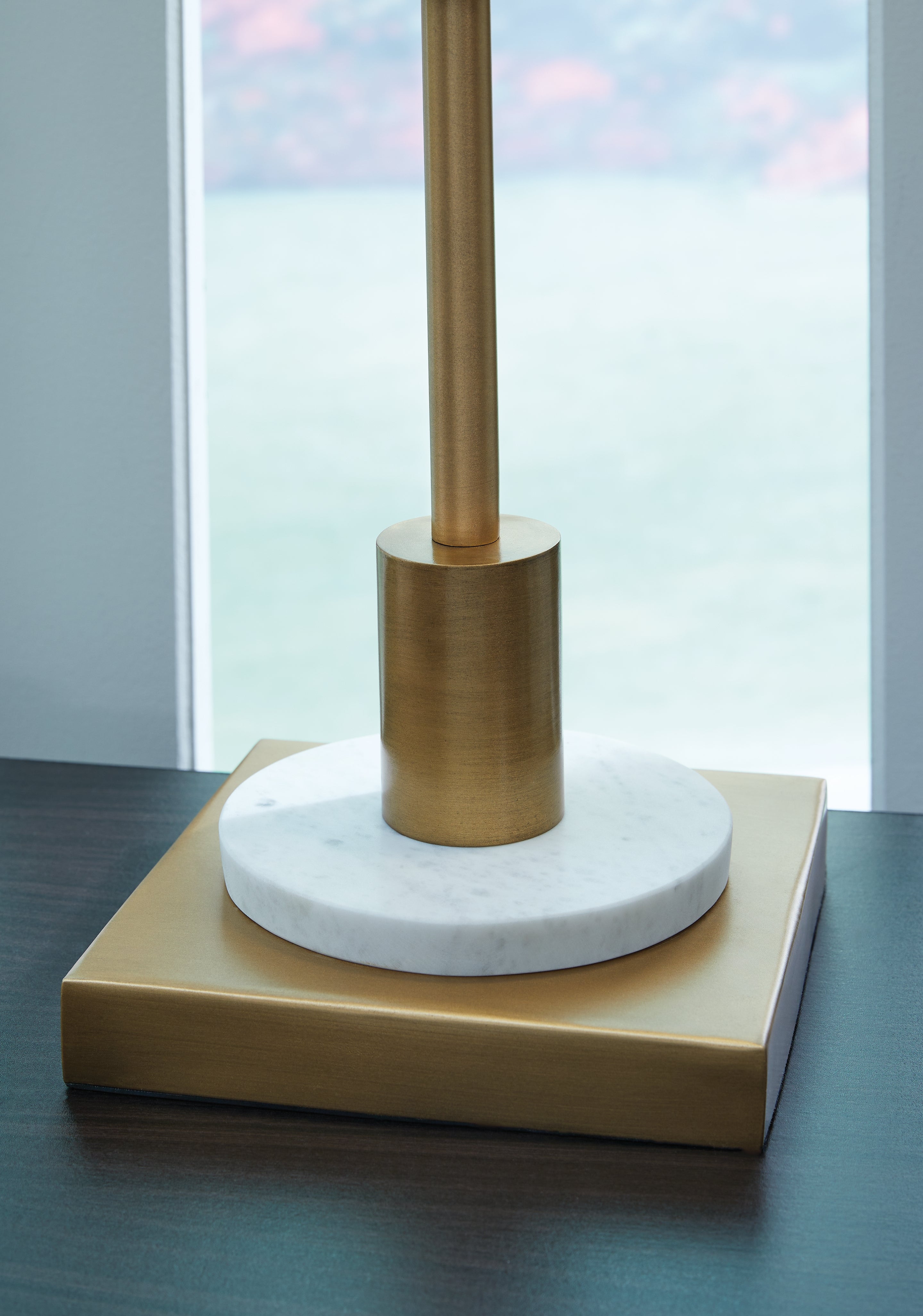 Fritzburn Gold Finish/White Table Lamp